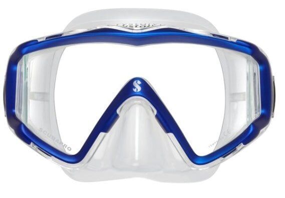 Crystal Vu Şeffaf Silikon Mavi Maske