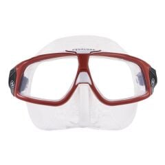 Aqualung Sphera X Şeffaf Silikon Kırmızı Çerçeve Dalış Maskesi