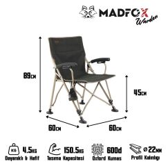 Madfox Warden Katlanır Kamp Sandalyesi
