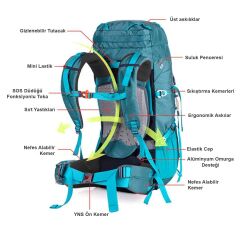 Naturehike 55+5 Lt Trekking Sırt Çantası